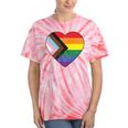 Progress Pride Flag Vintage Rainbow Heart Love Lgbt Pocket Tie-Dye T-shirts Coral Tie-Dye