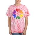 Rainbow Circle Of Hearts Love Gay Pride Lgbt Tie-Dye T-shirts Coral Tie-Dye