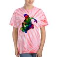 Skeleton On Skateboard Rainbow Skater Graffiti Skateboarding Tie-Dye T-shirts Coral Tie-Dye