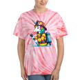 Unicorn Firefighter Fireman Birthday Party Girl Love Tie-Dye T-shirts Coral Tie-Dye