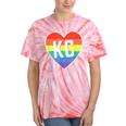 Vintage Rainbow Heart Kc Tie-Dye T-shirts Coral Tie-Dye