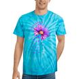Alzheimer's Awareness Sunflower Purple Ribbon Support Womens Tie-Dye T-shirts Turquoise Tie-Dye