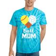 Ball Mom Heart Volleyball Basketball Softball Mom Tie-Dye T-shirts Turquoise Tie-Dye