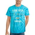 Cat Lover Cats And Singing Kittens Pet Women Tie-Dye T-shirts Turquoise Tie-Dye