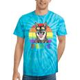 Lgbtq Swedish Vallhund Dog Rainbow Love Gay Pride Tie-Dye T-shirts Turquoise Tie-Dye