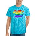 Mama Dragon Rainbow Colored Dragon Graphic Tie-Dye T-shirts Turquoise Tie-Dye