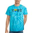 Ohio Rainbow Pride Home State Map Tie-Dye T-shirts Turquoise Tie-Dye