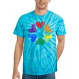 Rainbow Circle Of Hearts Love Gay Pride Lgbt Tie-Dye T-shirts Turquoise Tie-Dye