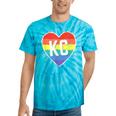 Vintage Rainbow Heart Kc Tie-Dye T-shirts Turquoise Tie-Dye