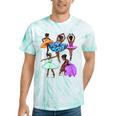 Ballerina Black African American Dancing Ballet Dance Tie-Dye T-shirts Mint Tie-Dye