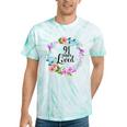 Floral 91 Years Loved 91St Birthday For Grandma Women Tie-Dye T-shirts Mint Tie-Dye