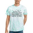 New York City Skyline Statue Of Liberty New York Nyc Women Tie-Dye T-shirts Mint Tie-Dye