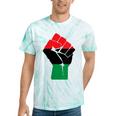 Pan African Unia Flag Fist Black History Black Liberation Tie-Dye T-shirts Mint Tie-Dye