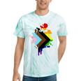 Progress Pride Rainbow Flag For Inclusivity Tie-Dye T-shirts Mint Tie-Dye