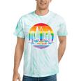 Retro Lgbt Rainbow Charlotte Skyline Lesbian Gay Pride Tie-Dye T-shirts Mint Tie-Dye