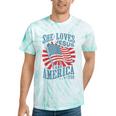 She Loves Jesus And America Too Fourth Of July Women Tie-Dye T-shirts Mint Tie-Dye