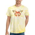 African Style Butterfly With Kente Pattern Tie-Dye T-shirts Yellow Tie-Dye