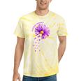 Alzheimer's Awareness Sunflower Purple Ribbon Support Womens Tie-Dye T-shirts Yellow Tie-Dye