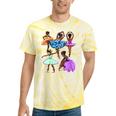 Ballerina Black African American Dancing Ballet Dance Tie-Dye T-shirts Yellow Tie-Dye