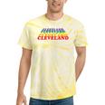 Cleveland City Gay Pride Rainbow Word Tie-Dye T-shirts Yellow Tie-Dye