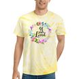 Floral 91 Years Loved 91St Birthday For Grandma Women Tie-Dye T-shirts Yellow Tie-Dye