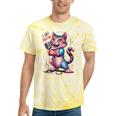 I Go Meow Colorful Singing Cat Tie-Dye T-shirts Yellow Tie-Dye