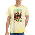 Junenth Black Queen Afro African American Tie-Dye T-shirts Yellow Tie-Dye