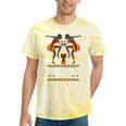 Junenth Dance American African Dancer With Djembe Drum Tie-Dye T-shirts Yellow Tie-Dye