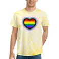 Love Is Love Gay Pride Progress Pride Rainbow Heart Lgbtq Tie-Dye T-shirts Yellow Tie-Dye