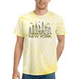 New York City Skyline Statue Of Liberty New York Nyc Women Tie-Dye T-shirts Yellow Tie-Dye