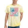 Retro Groovy America Usa Patriotic 4Th Of July Girls Tie-Dye T-shirts Yellow Tie-Dye