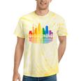 Retro Oakland Skyline Rainbow Lgbt Lesbian Gay Pride Tie-Dye T-shirts Yellow Tie-Dye