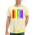 Seattle Washington Lgbtq Gay Pride Rainbow Skyline Tie-Dye T-shirts Yellow Tie-Dye