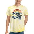 Summer Camp Counselor Staff Groovy Rainbow Camp Counselor Tie-Dye T-shirts Yellow Tie-Dye