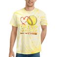 That's My Granddaughter Out There Softball Grandma Grandpa Tie-Dye T-shirts Yellow Tie-Dye