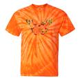 African Style Butterfly With Kente Pattern Tie-Dye T-shirts Orange Tie-Dye