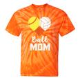 Ball Mom Heart Volleyball Basketball Softball Mom Tie-Dye T-shirts Orange Tie-Dye