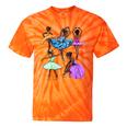 Ballerina Black African American Dancing Ballet Dance Tie-Dye T-shirts Orange Tie-Dye