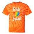 Bride Squad Lgbt Wedding Bachelorette Lesbian Pride Women Tie-Dye T-shirts Orange Tie-Dye