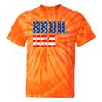 Bruh Usa 4Th Of July Patriotic American Flag Happy Women Tie-Dye T-shirts Orange Tie-Dye