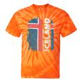 Icelandic Pride Proud Iceland Flag Men Tie-Dye T-shirts Orange Tie-Dye