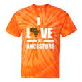 I Love My Ancestors Kente Pattern African Style Tie-Dye T-shirts Orange Tie-Dye