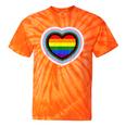 Love Is Love Gay Pride Progress Pride Rainbow Heart Lgbtq Tie-Dye T-shirts Orange Tie-Dye