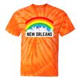 New Orleans Pride Lgbtq Rainbow Skyline Tie-Dye T-shirts Orange Tie-Dye