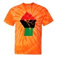 Pan African Unia Flag Fist Black History Black Liberation Tie-Dye T-shirts Orange Tie-Dye