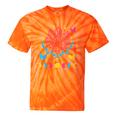 Pansexual Subtle Pan Pride Lgbtq Subtle Moon Phase Crystals Tie-Dye T-shirts Orange Tie-Dye