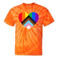 Progress Pride Rainbow Heart Lgbtq Gay Lesbian Trans Tie-Dye T-shirts Orange Tie-Dye