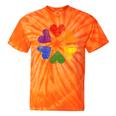 Rainbow Circle Of Hearts Love Gay Pride Lgbt Tie-Dye T-shirts Orange Tie-Dye