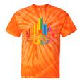 Retro Pittsburgh Skyline Rainbow Lgbt Lesbian Gay Pride Tie-Dye T-shirts Orange Tie-Dye