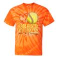 That's My Granddaughter Out There Softball Grandma Grandpa Tie-Dye T-shirts Orange Tie-Dye